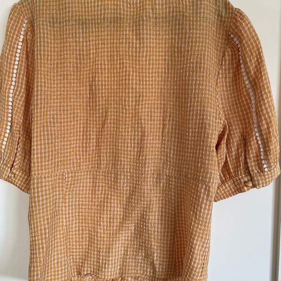 Free People V-Neck Puff Sleeve Women's Top - Picture 3 of 5